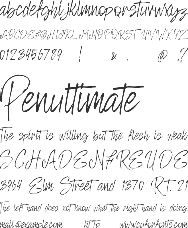Rosianne font preview