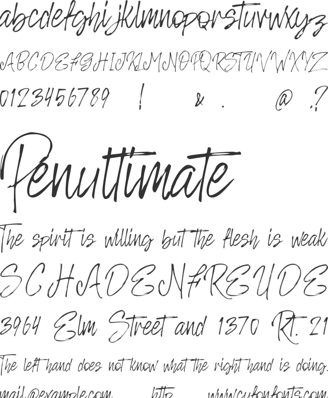 Rosianne font preview