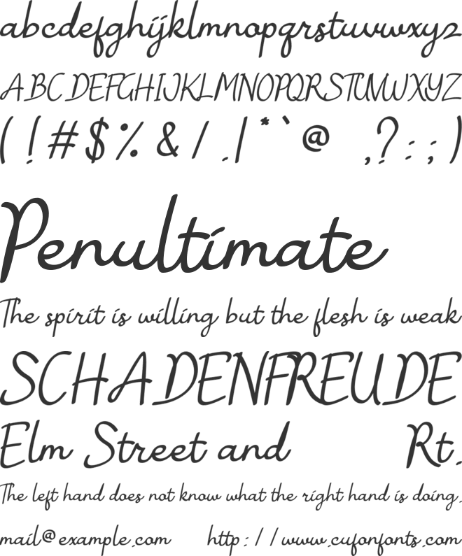 Janille font preview