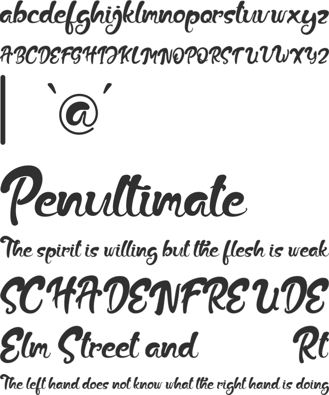 The Fox Tail font preview