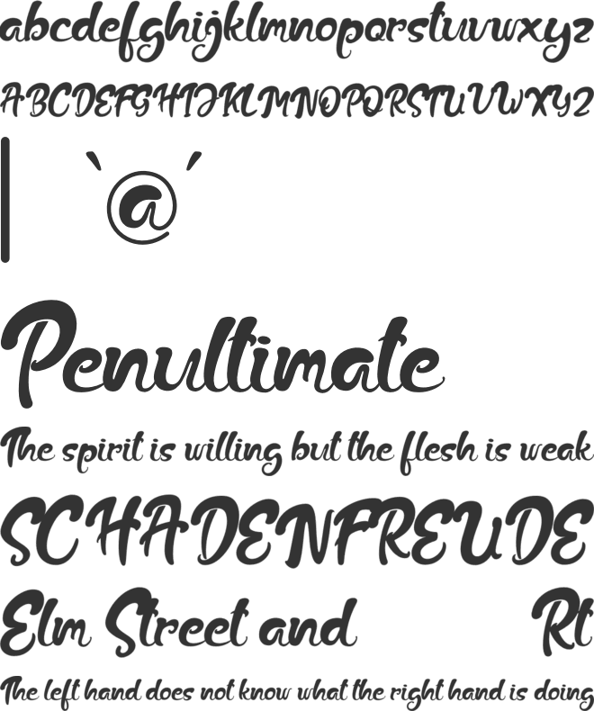 The Fox Tail font preview