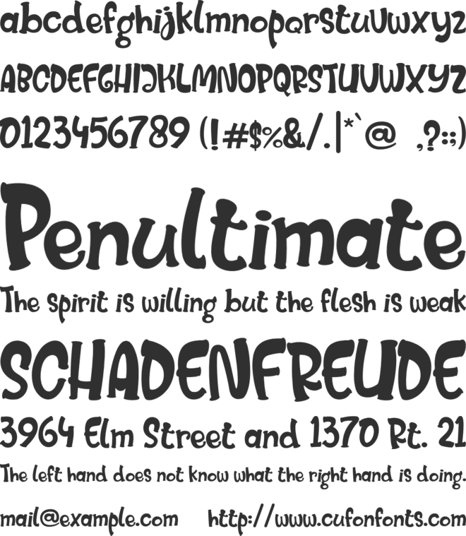 Mister Froggie font preview