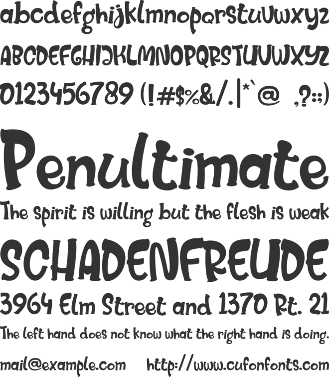 Mister Froggie font preview