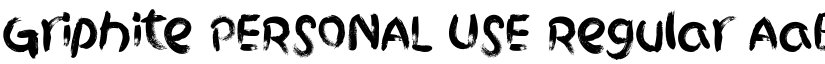 Griphite PERSONAL USE Regular font