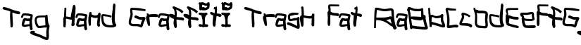 Tag Hand Graffiti Trash Fat font