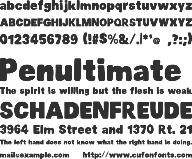 MTF Chubb font preview
