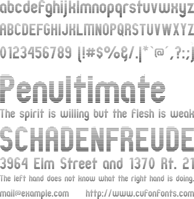 ZillahModernLine font preview