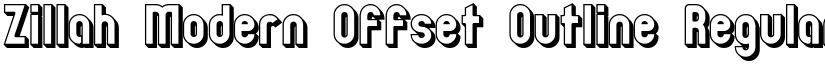 Zillah Modern Offset Outline Regular font
