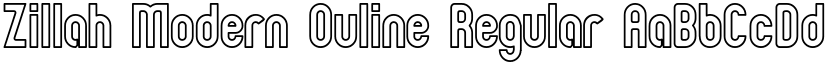 Zillah Modern Ouline Regular font