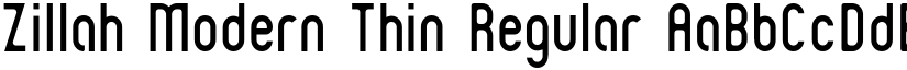 Zillah Modern Thin Regular font