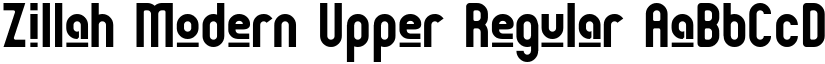 Zillah Modern Upper Regular font