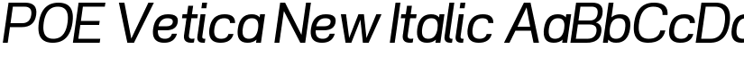 POE Vetica New Italic font