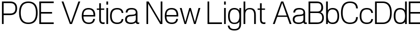 POE Vetica New Light font