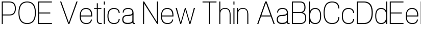POE Vetica New Thin font