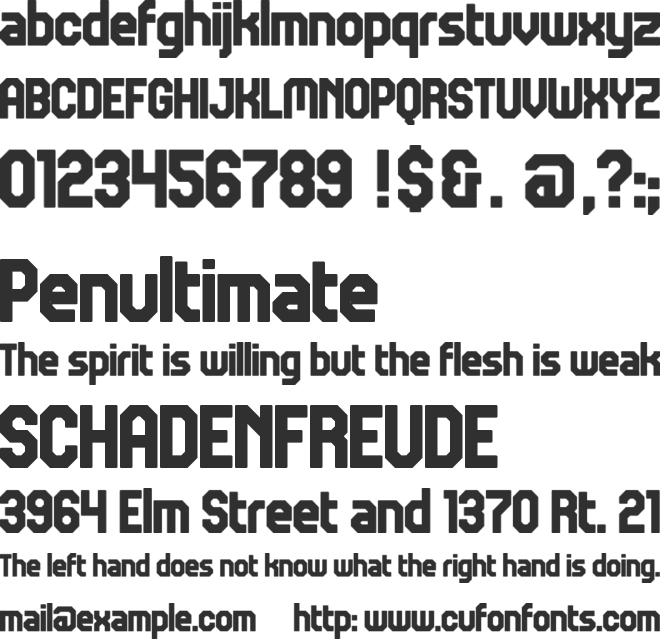 JD Erica font preview