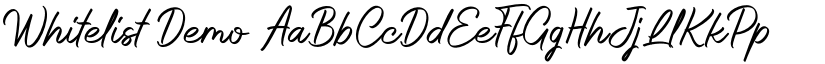 Whitelist Demo font