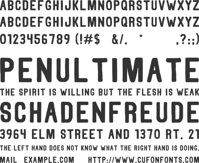 Thorne Normal font preview