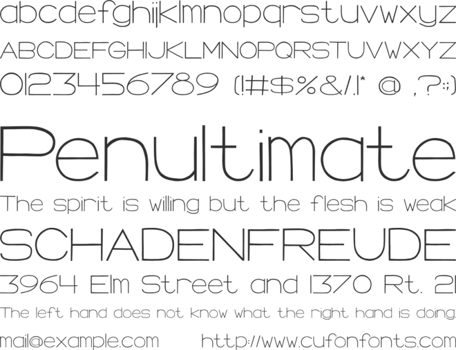 Morning Crescent font preview