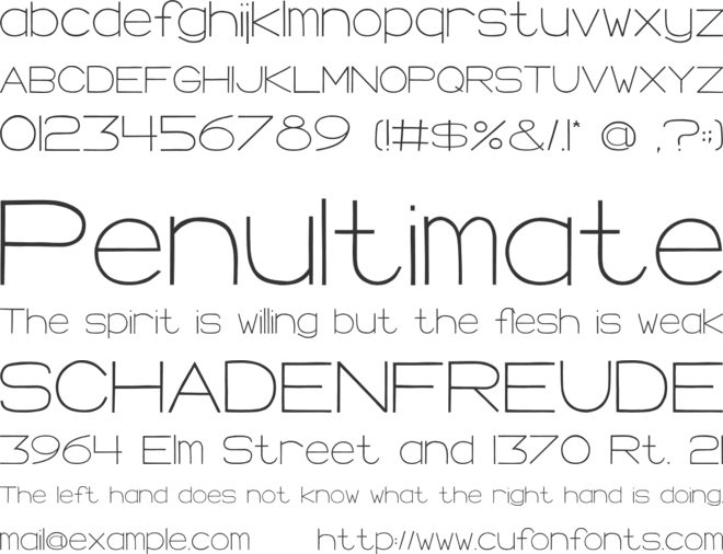 Morning Crescent font preview