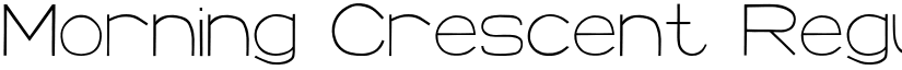 Morning Crescent Regular font