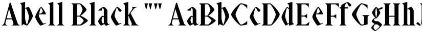 Abell Black "" font