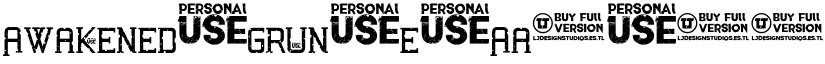 Awakened Grunge font