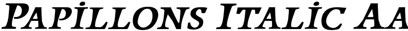 Papillons Italic font