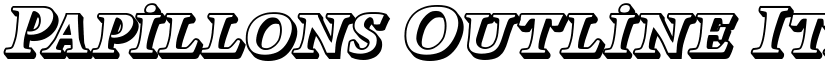 Papillons Outline Italic font