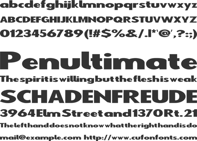 Warszawa font preview