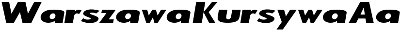 Warszawa Kursywa font