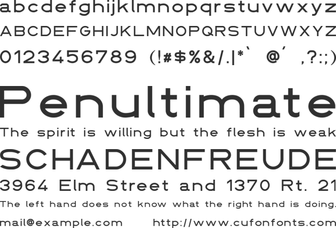 DIN 1451 fette Breitschrift 1936 font preview