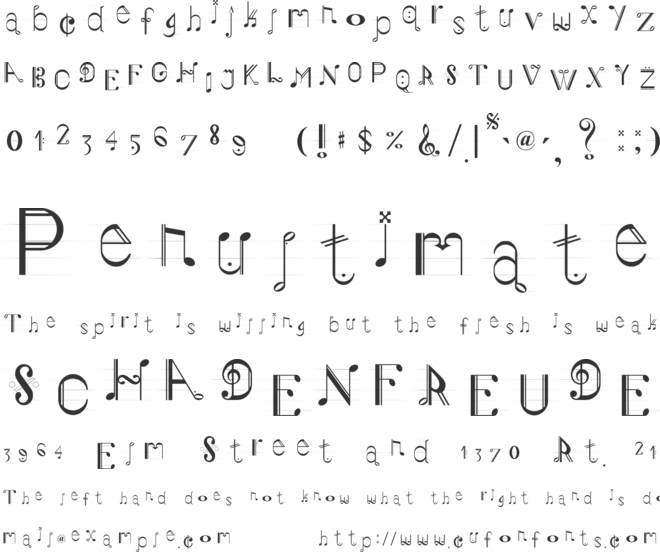 Musiker font preview