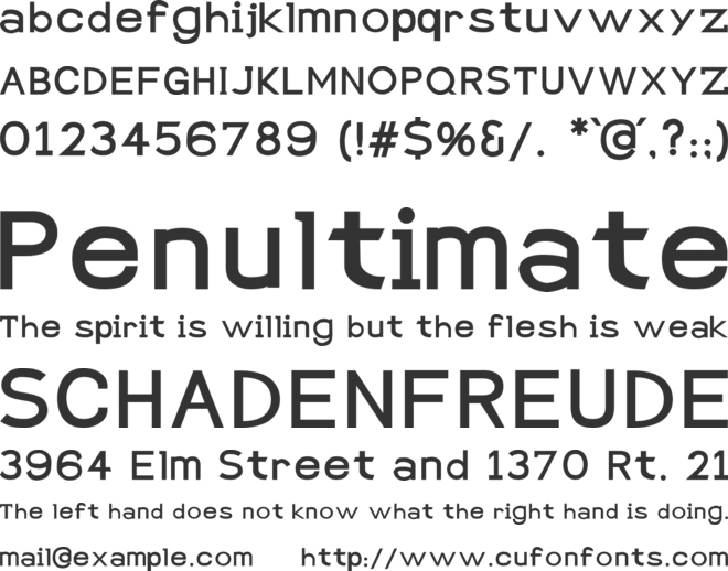 Prismriver font preview