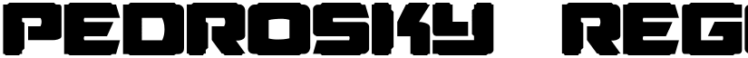 pedrosky Regular font