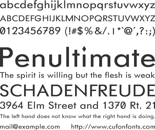 GemFont One font preview