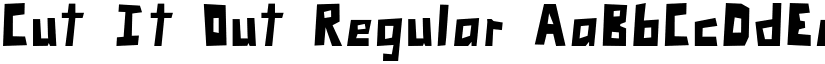 Cut It Out Regular font