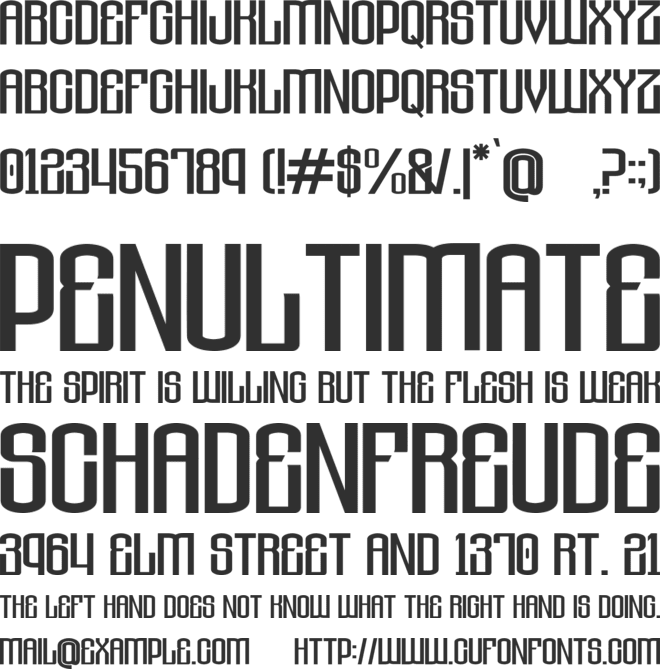 Solace for Sadist font preview