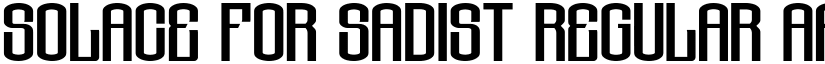 Solace for Sadist Regular font