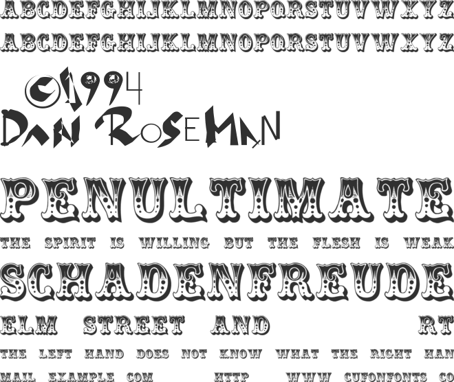 Circus font preview