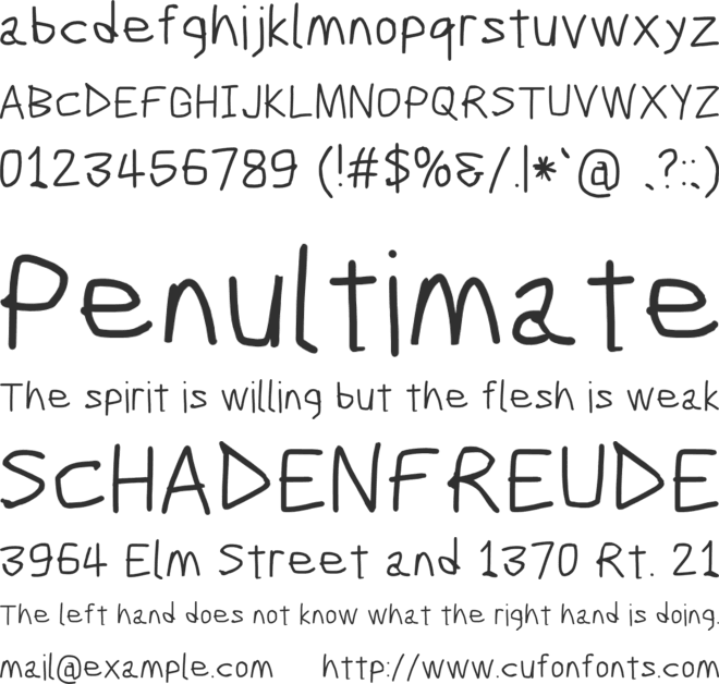 Scribbler font preview