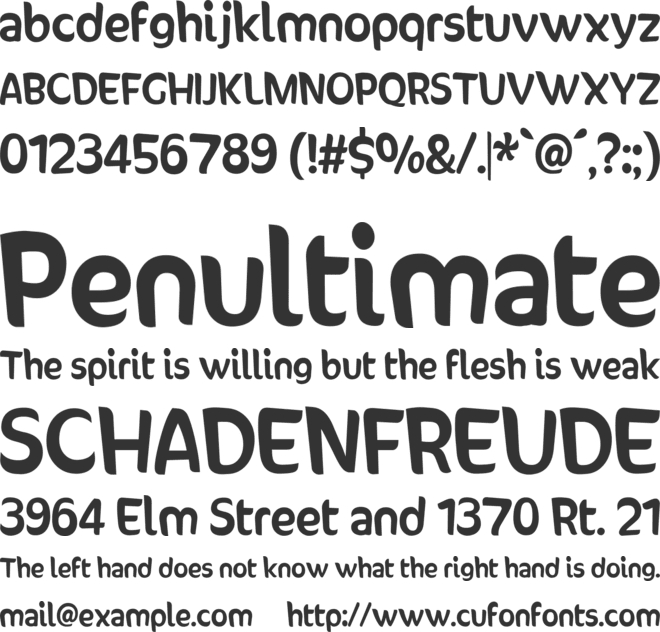 SunnySide font preview