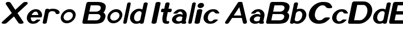 Xero Bold Italic font