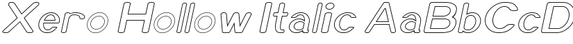 Xero Hollow Italic font