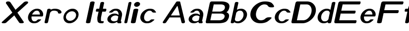 Xero Italic font