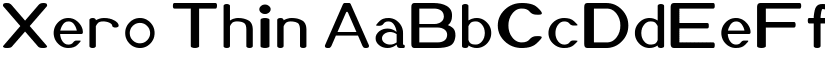 Xero Thin font