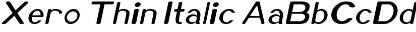 Xero Thin Italic font
