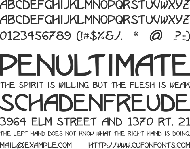 Remark font preview