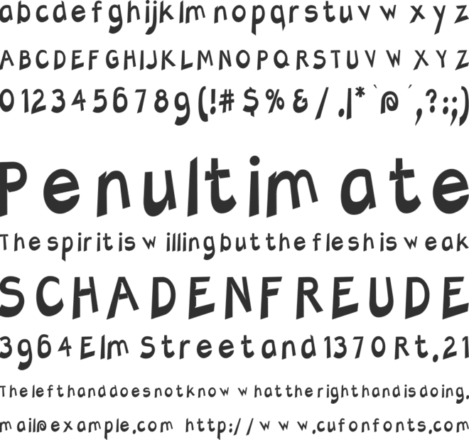 Charger Slice font preview