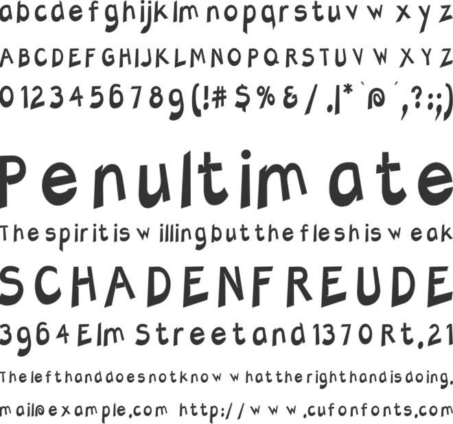 Charger Slice font preview