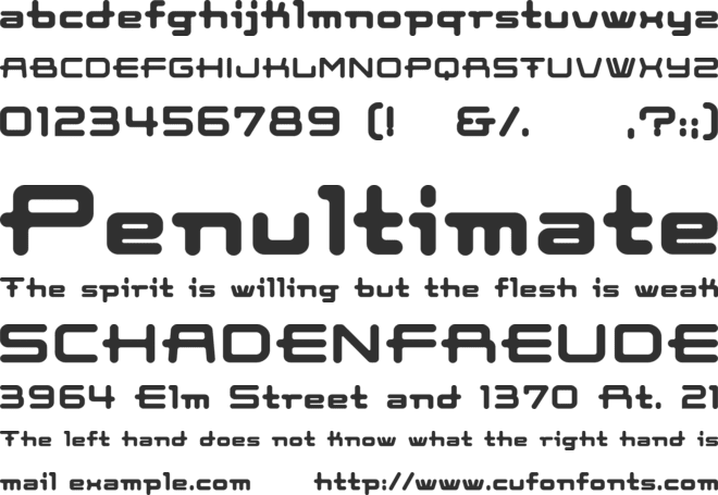 Cootbold font preview